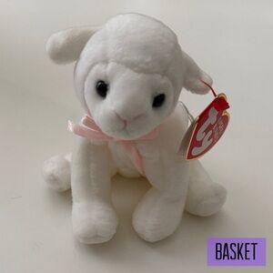 2003 Lullaby the Lamb BASKET Beanie Baby